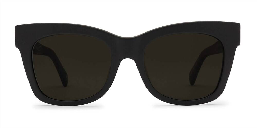 NEW ELECTRIC LABEL unisex capri polarized sunglasses in matte black/ ohm p grey